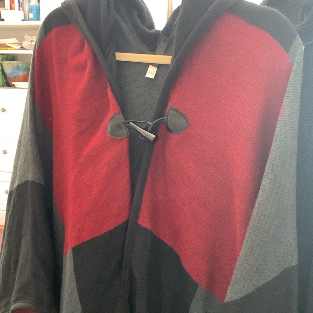 Lane Bryant Osfa Soft Hooded Block Color Ruana. S… - image 1